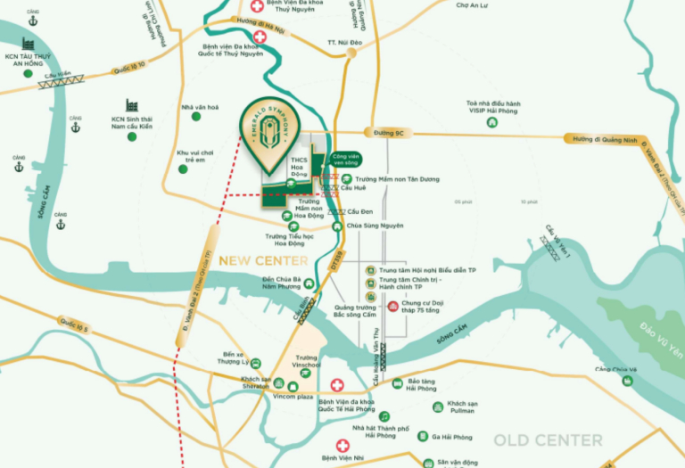 Vị trí khu đô thị Emerald Symphony Doji Google Map